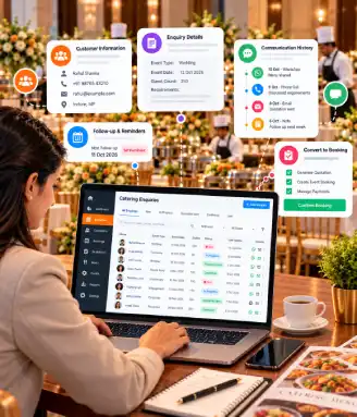 Business owner serving a customer at the counter